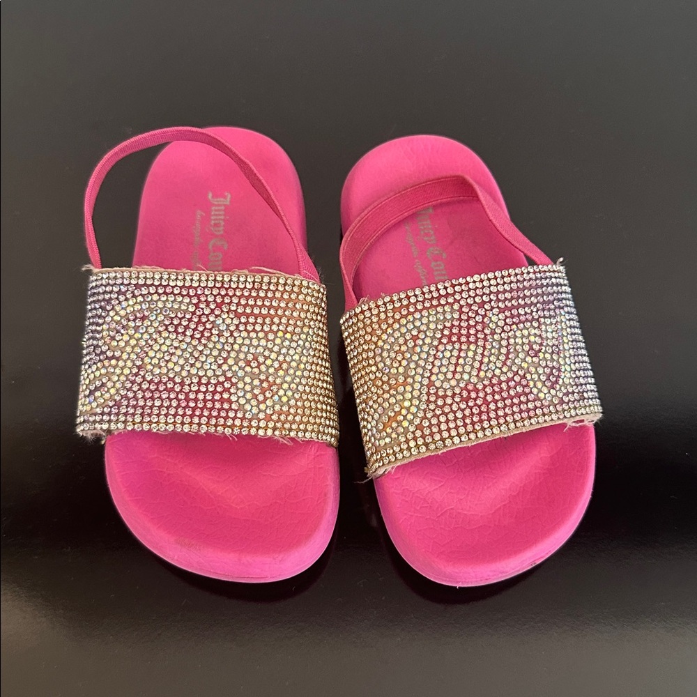 Juicy Couture Pink Rhinestone Girl Sandals size 7